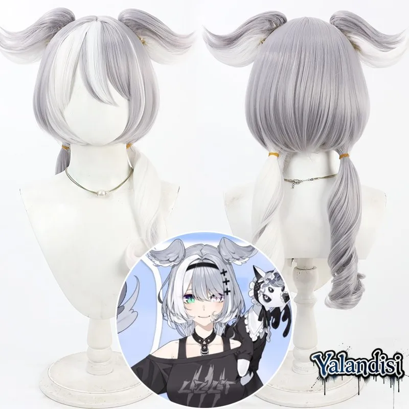Yalandisi& NIJISANJI Virtual YouTube NIjisanji Elira Cos Cosplay Wig Halloween Party Prop Synthetic Hair Heat Resistant Fiber