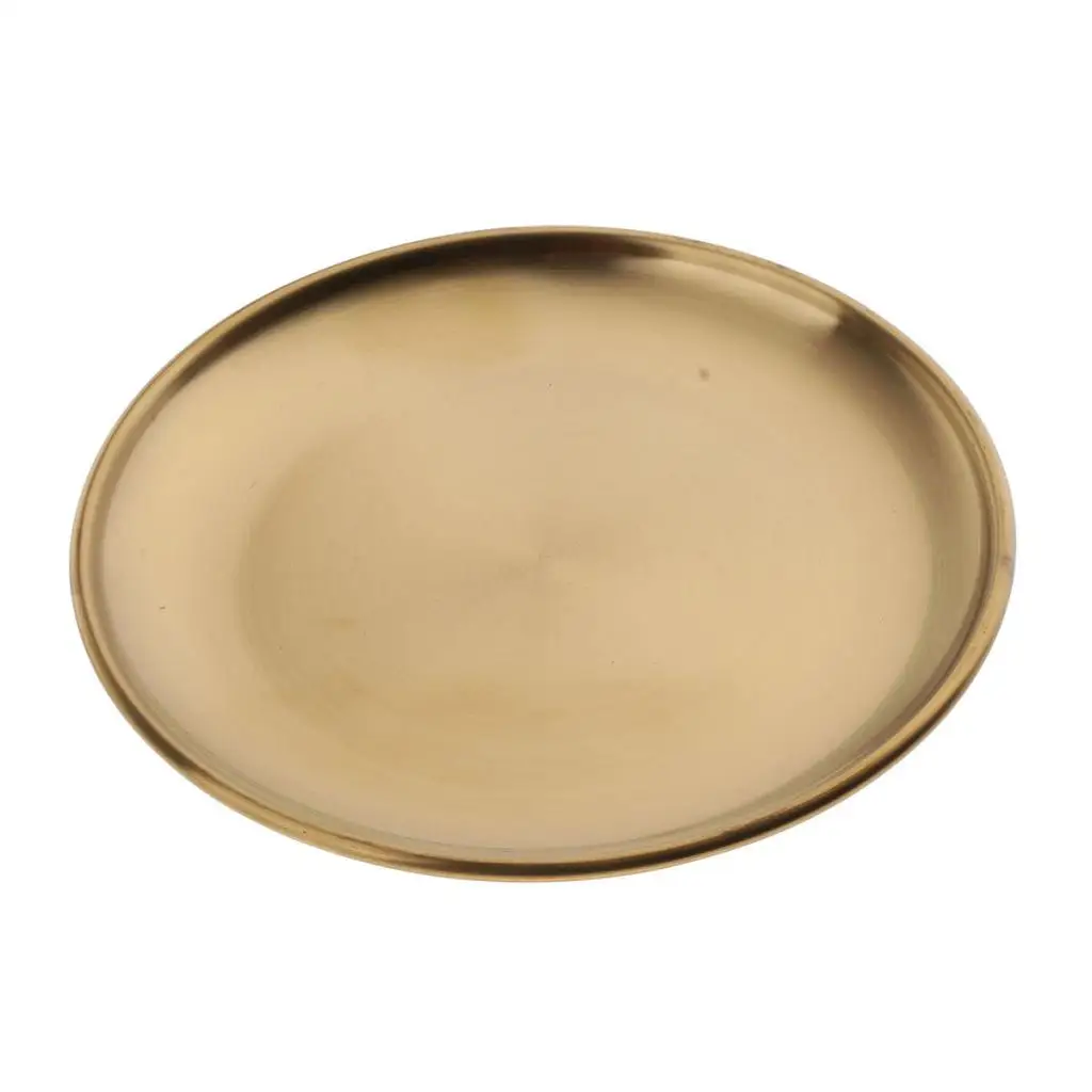 Stainless Steel Appetizer Dinner Plate Barbecue Serving Dish Tableware