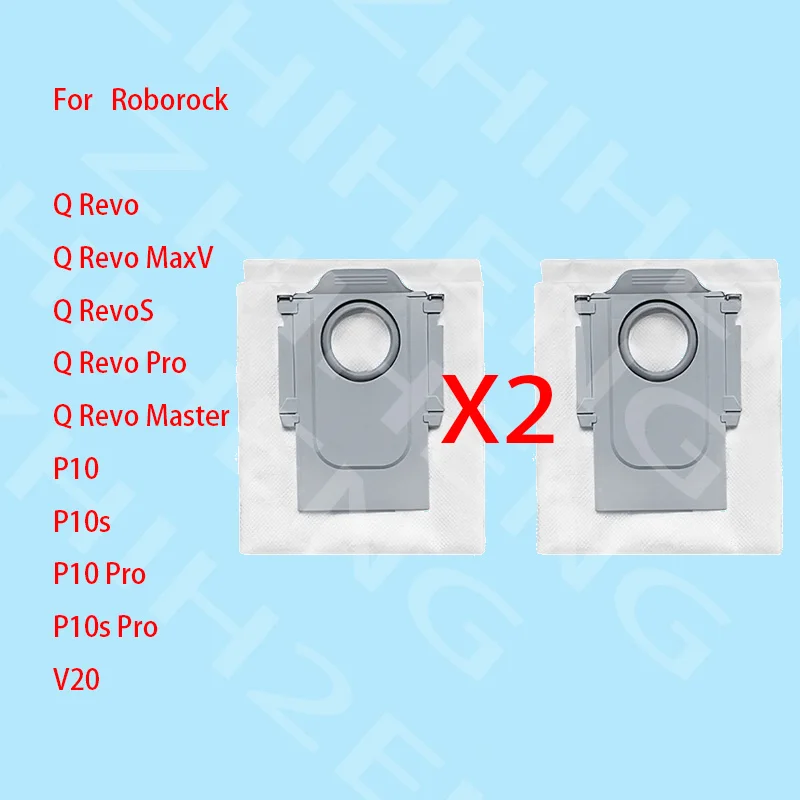 2 pcs For Roborock QRevo Qrevo MaxV QrevoS Qrevo Pro Qrevo Master P10 P10s P10 Pro  P10s Pro V20 Robot Vacuum Garbage Dust bag