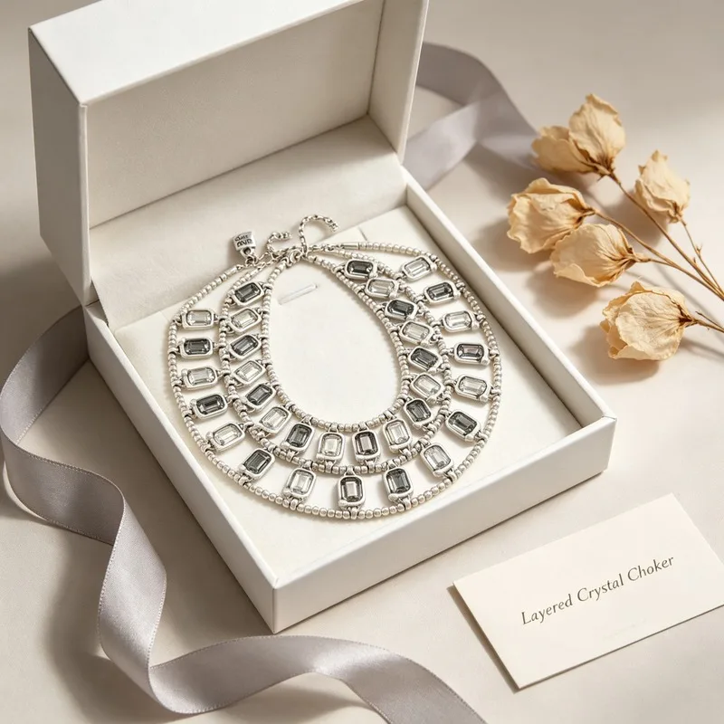 Layered Crystal Statement Choker — product information 4