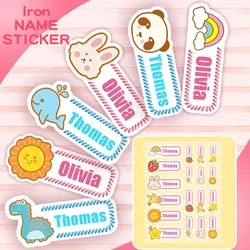 Custom Waterproof Name Sticker Personalized Washable Clothes Stickers Iron-on Heat Transfer Patches Labels Fabric Clothing Tags