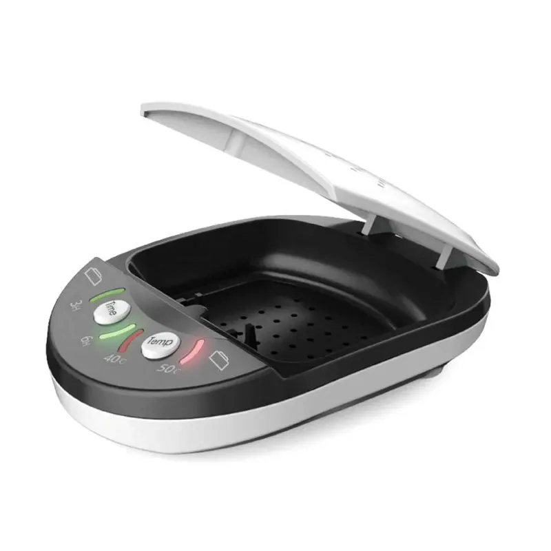 Electric Hearing Aid Dryer Hearing Aid Dehumidifier Hearing Amplifier Drying Case Moisture Proof Dry Box 3/6 Hour Timer Portable