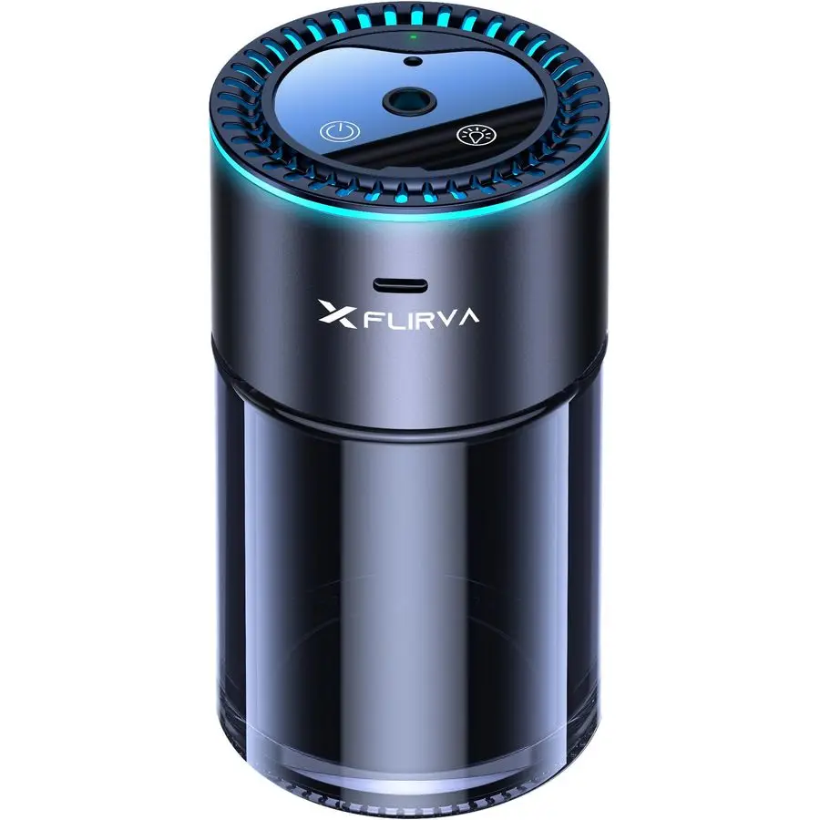 

Plus Car Air Freshener, 180mL LongLasting 16 Months, Ultrasonic Mist, Silent, Auto ON OFF, 8Color Light, Cologne Scent, Recharge