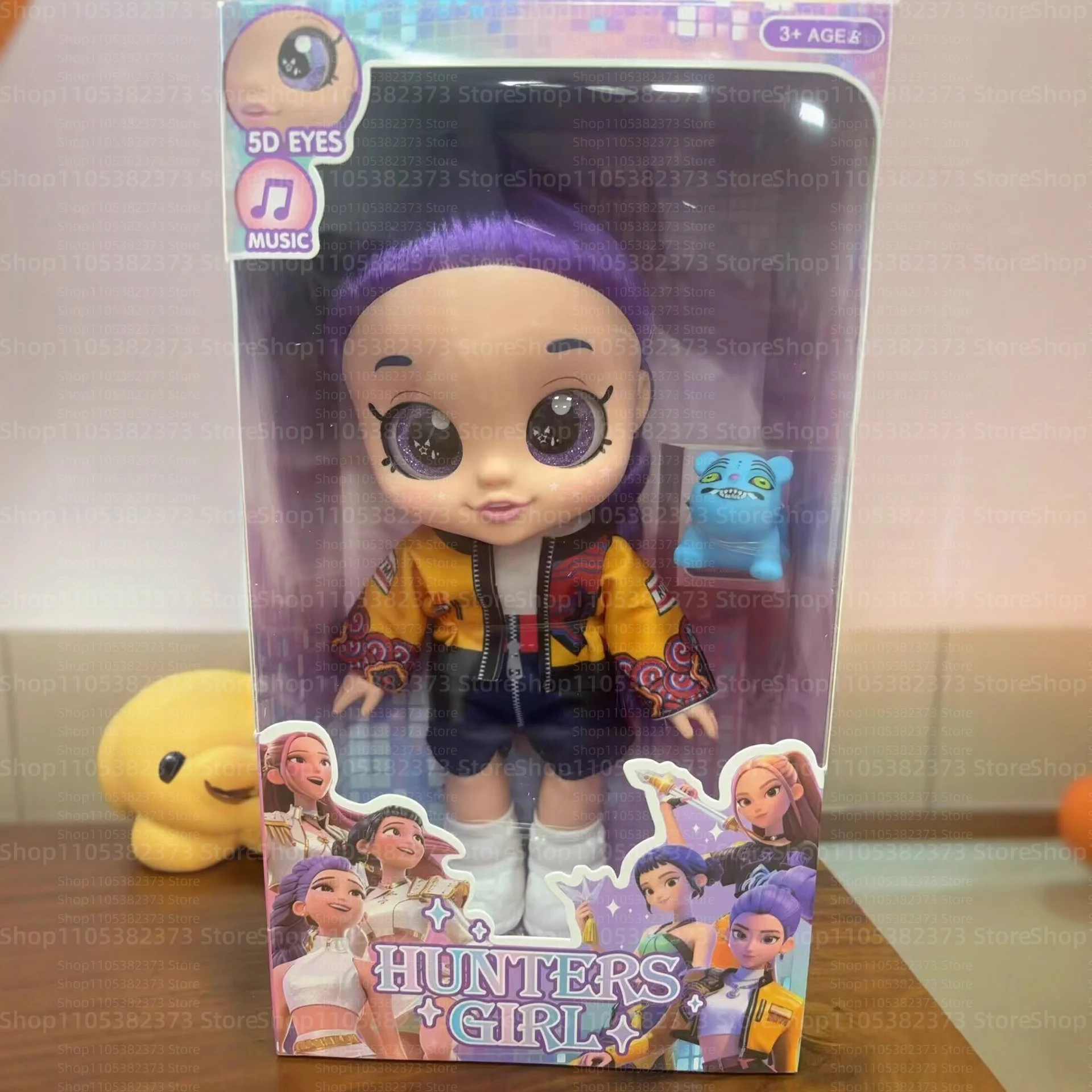 

2026 NEW KPOP Demon Hunters Tiger Vinyl Figure Doll Toy with 5D Eyes Music Function Ideal Kids Gift Birthday Festival Present