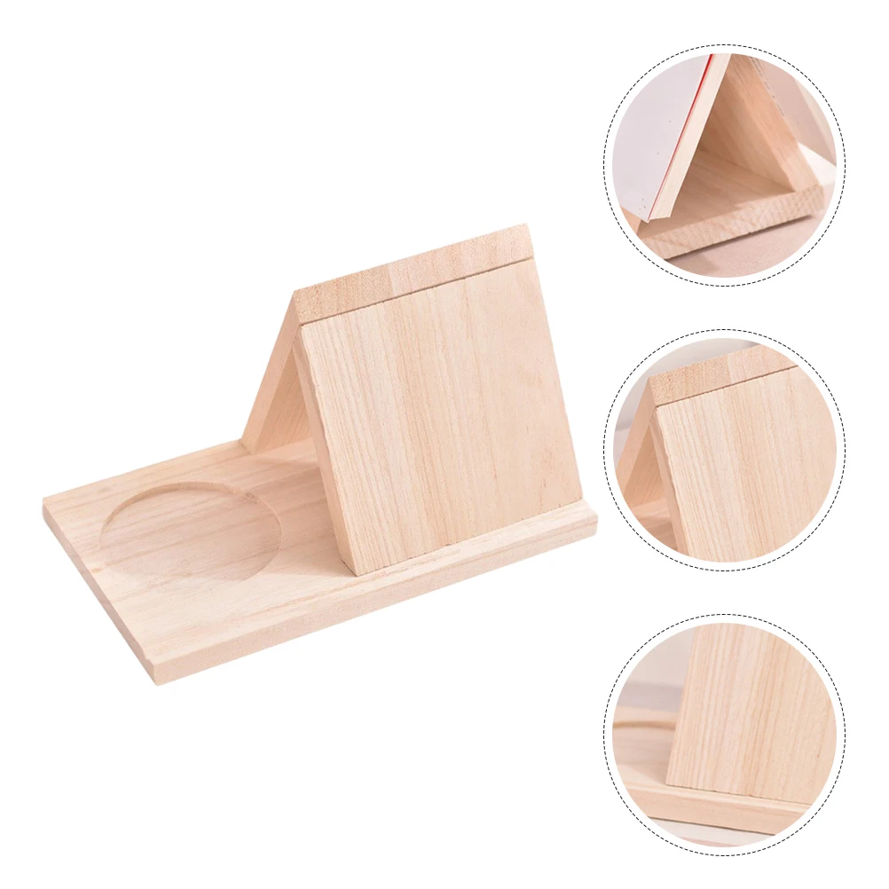 

Triangular Wooden Bookshelf Space-Saving Holder Wood Stand Modern Shelf For Books Decorative Rest Storage Rack