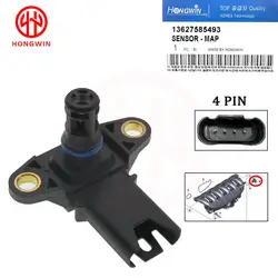 Manifold Absolute Pressure MAP Sensor 13627585493 For BMW 335i 335xi 535i 550i X3 X5 X6 Z4 3.0 4.4L 5WK96875Z 7551429 7551429-03