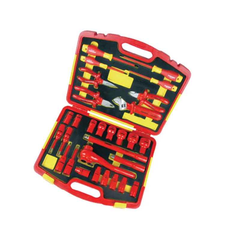 99LB003 Insulated Hand Tool Set Multi-purpose Demolition Tool Box Portable Voltage Resistant Tool Set