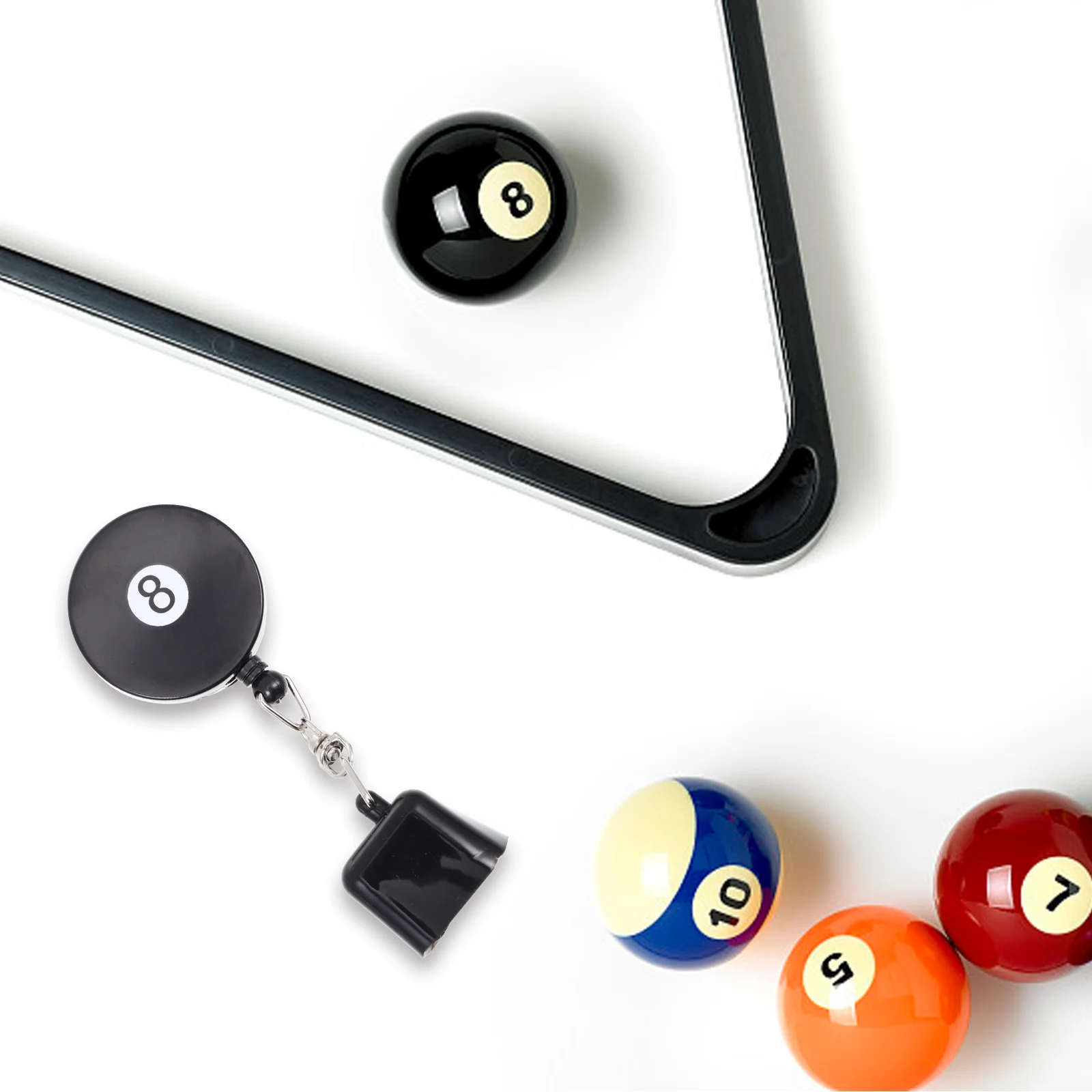 

Billiard Cue Chalk Tips Black Durable Rubber Portable Pool Chalk Holder Snooker Table Accessory Retractable Cover