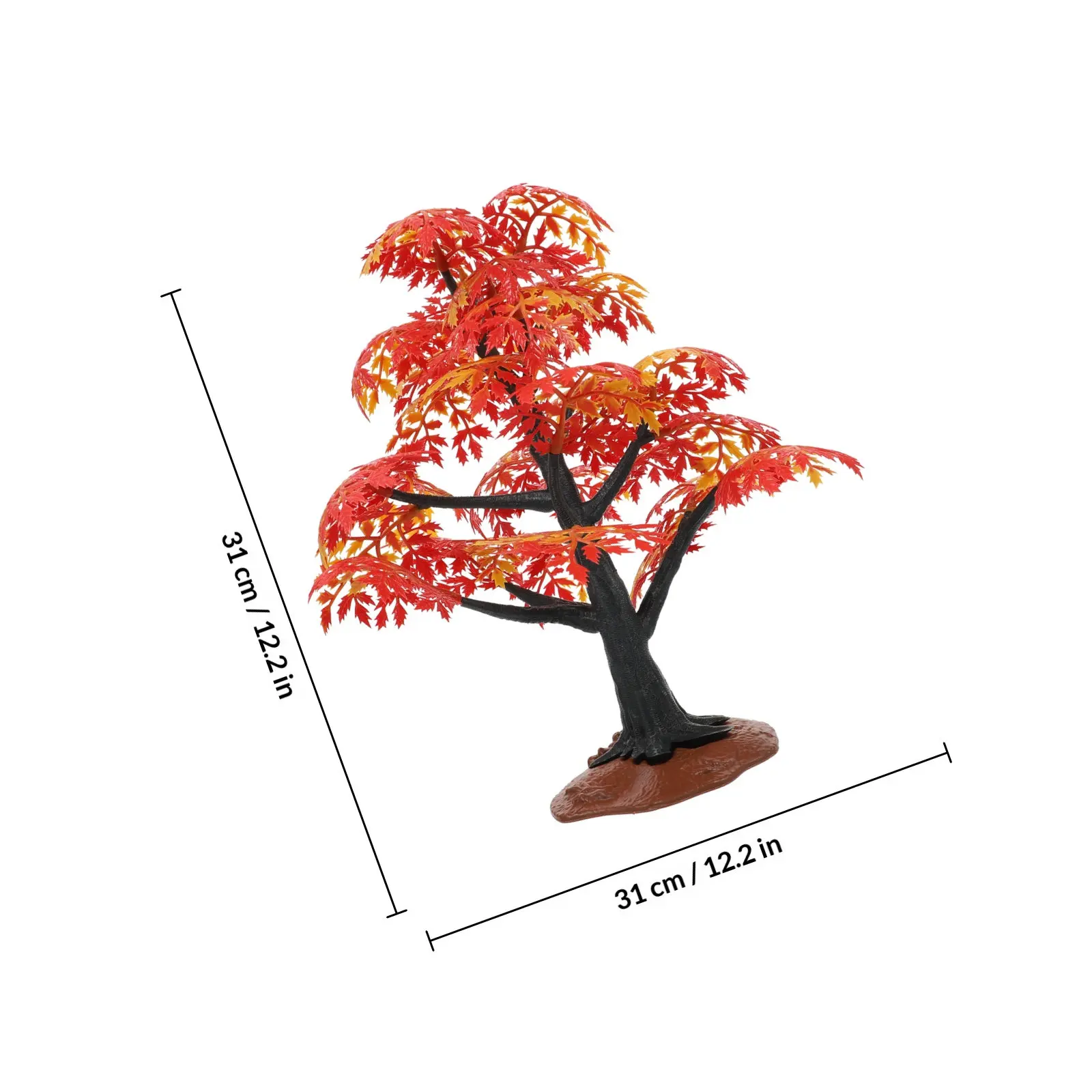 Maple Leaf Decoration Creative Sturdy Small Plastic Tree Shaped Ornament Micro Landscape Sand Table Adornment DIY Garden Fake