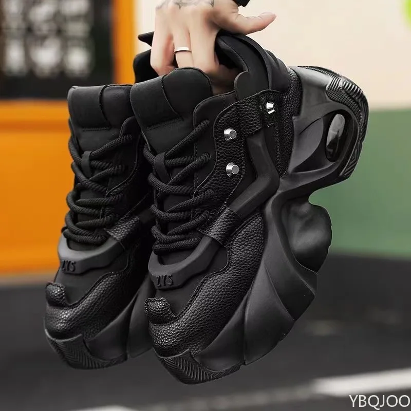 남성용 신발 봄 가을 신상 캐주얼 편안한 스포츠 심플 내구성 두꺼운 밑창 키높이 신발