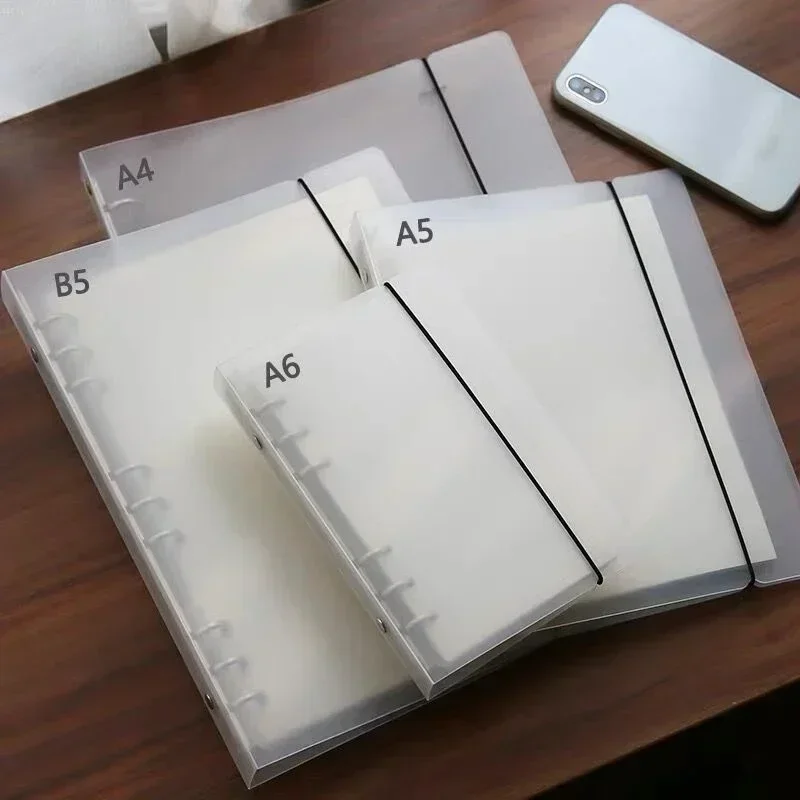 A5/A6A/A7 Transparent Lose Blatt Binder Notebook Abdeckung Zipper Tasche Notizbuch Journal Planer Zubehör Schreibwaren neue – Detail 3