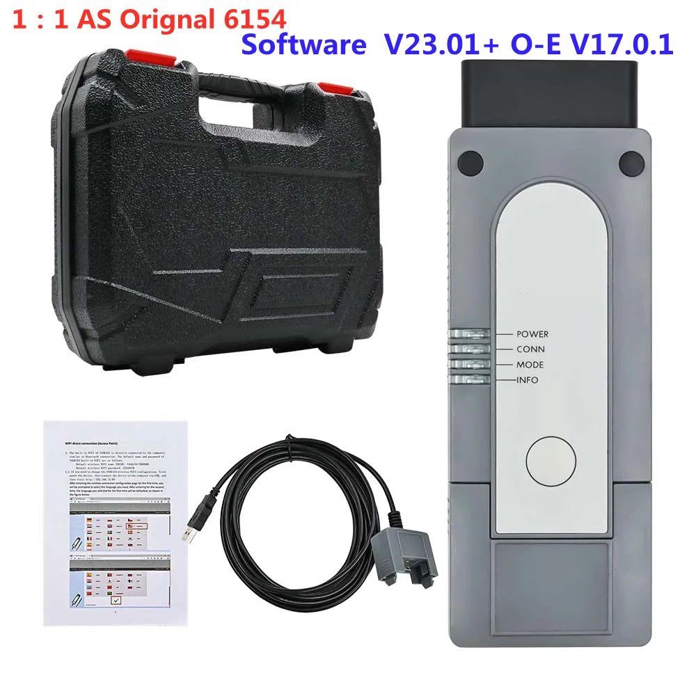 New Updated 6154A VNCI 6154A 23.01 Support CAN FD DoIP Original Driver Cover Full Function As 5054A OBD2 Diagnostic Scanner