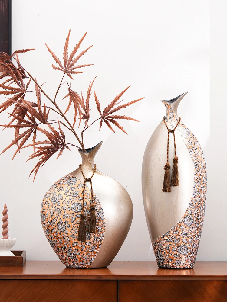 

European ceramic vase wine cabinet decoration, living room TV cabinet entrance door ornament, American decal decoration