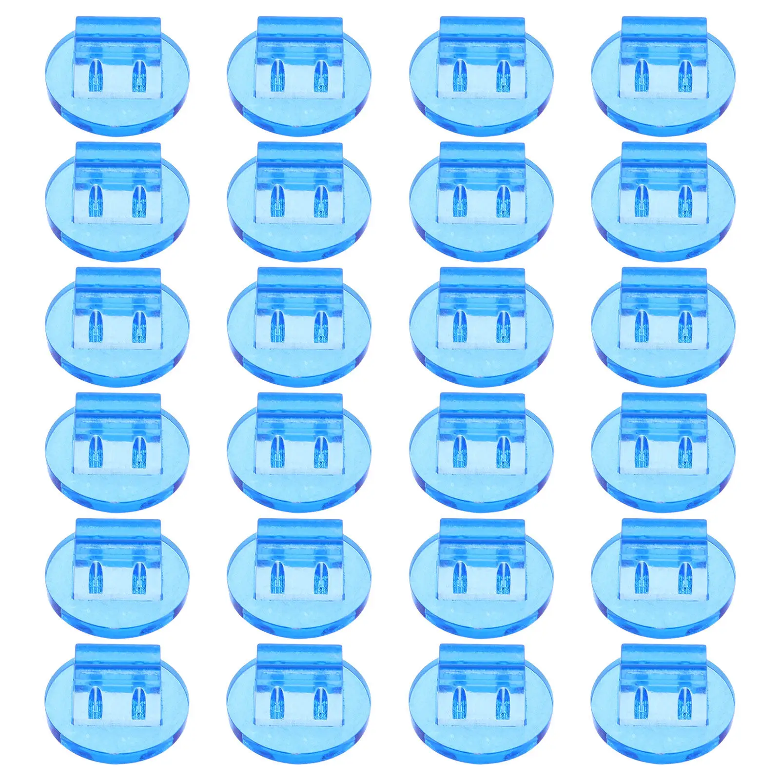 100Pcs Round Plastic Card Holders 0.8inch for Board Games Tabletop Name Cards Business Card Display Desk Organizer Game