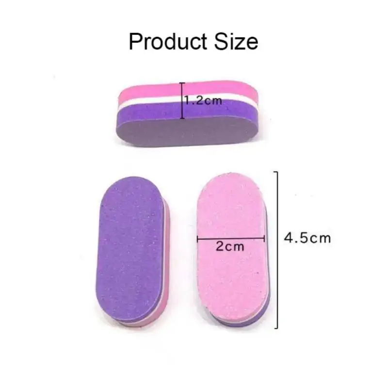 Mini blocs de lime à ongles double face, coupe-ongles, tondeuse professionnelle, éponge colorée, bandes de ponçage de vernis à ongles, lot de 1, 3, 5 pièces