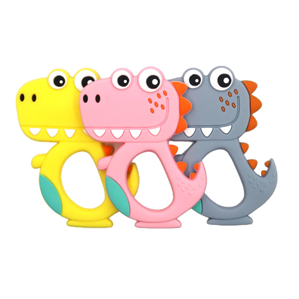 Food Grade Silicone Dinosaur Teether Kit For Kids