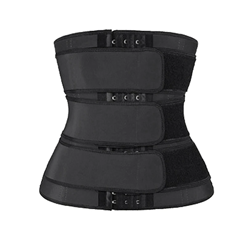 Hot Sweat Waist Slimming Fine-Tuning Zipper Belt Body Shaping Machine Weight Loss Exercise Belt Large Size