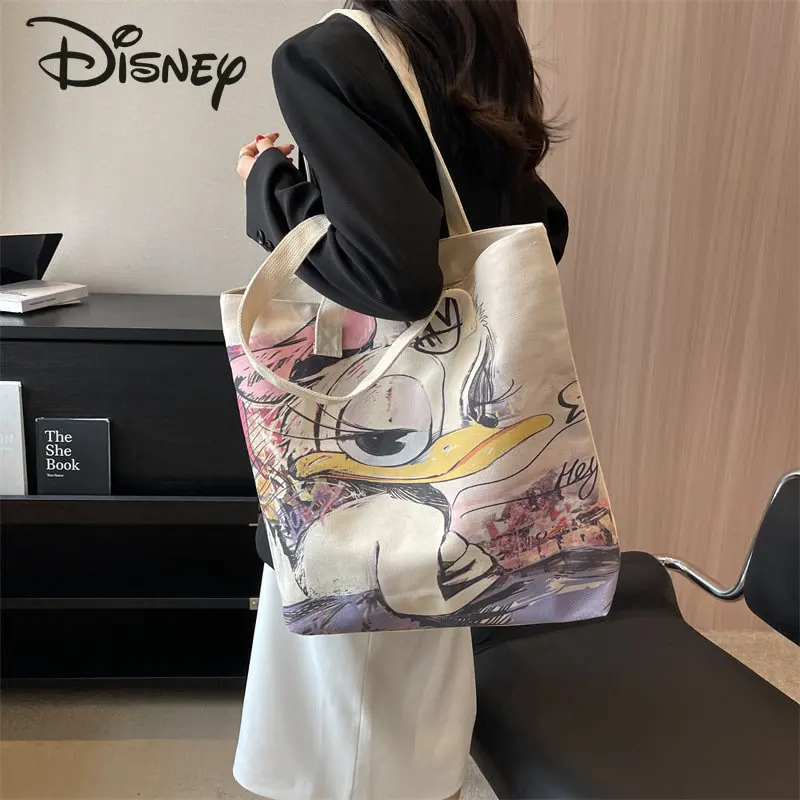 Disney-Bolso de mano del pato Donald para mujer, bolsa multifuncional de alta calidad y alta capacidad, a la moda, con dibujos animados