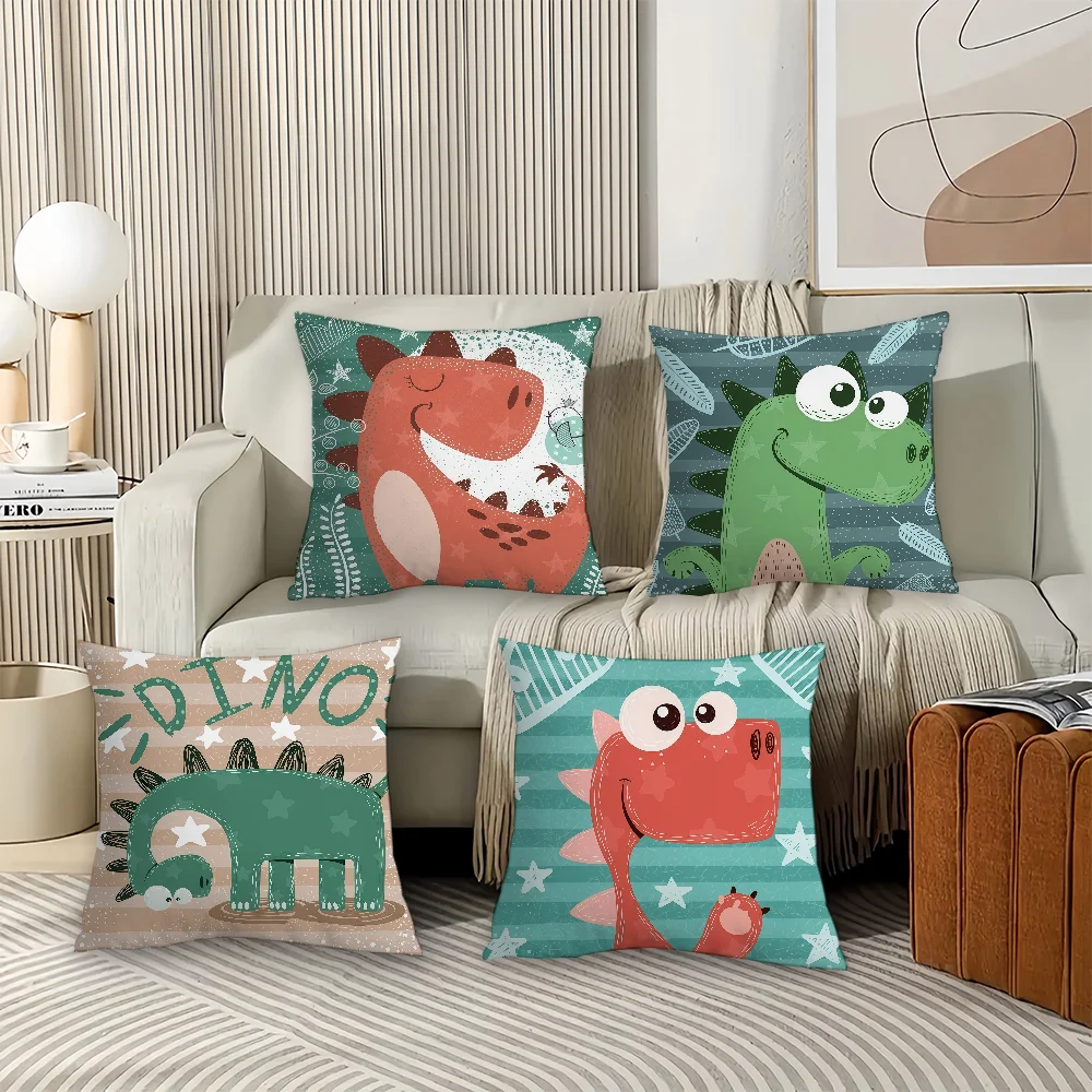 

Popular Cute Dinosaurs - For Kids Pillow Case Office Cushions Suitable For Sofa Car Bedroom Decorative Cushion Cover