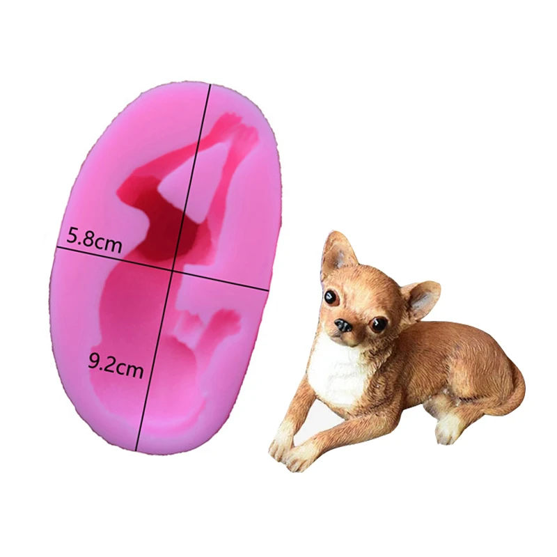 3D Dog Silicone Soap Molds Cake Chocolate Mold Puppy Dog Soap Mold Candle Mould  Animal Silicone Mold for Soap Baking Mould