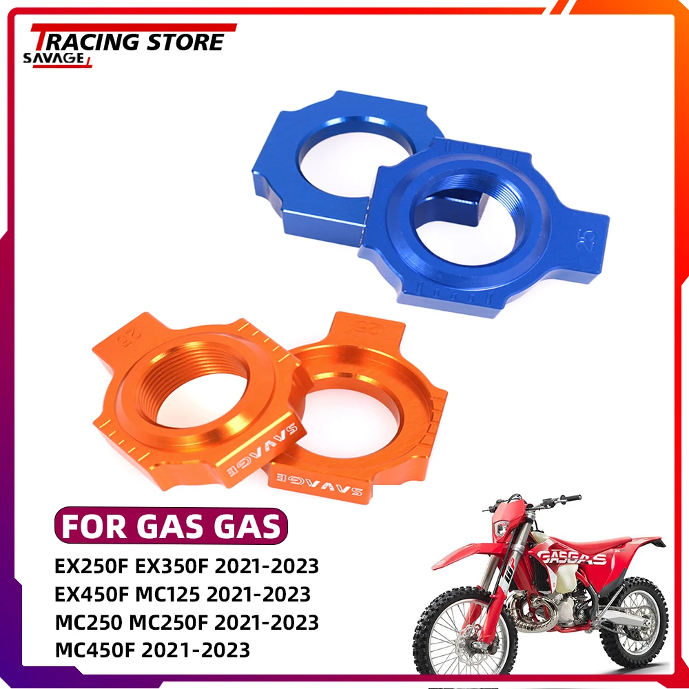 

Motorycle CNC Chain Tensioner Adjuster For GAS GAS EX250F EX350F EX450F MC125 MC250 MC250F MC450F Axle Spindle Block Tensioner