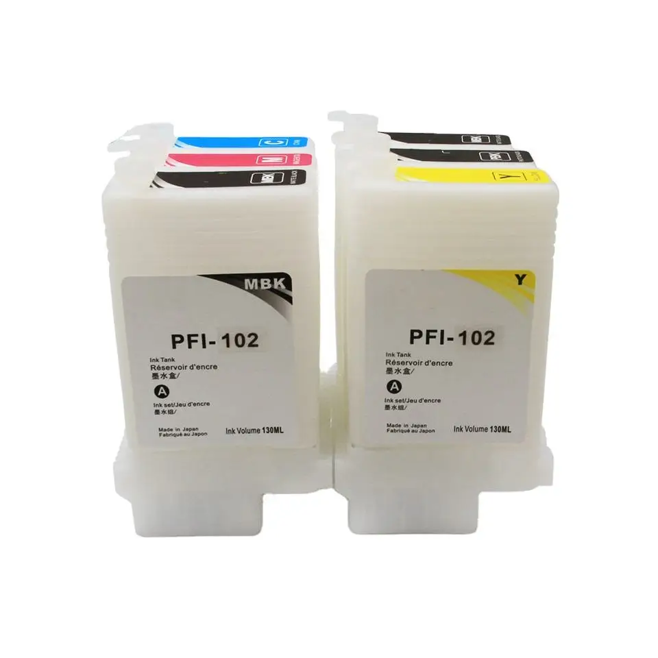 PFI-102 PFI102 Compatible Refillable Ink Cartridge With Chip for Canon PFI-102 IPF500 IPF510 IPF600 IPF610 IPF700 IPF710 Printer