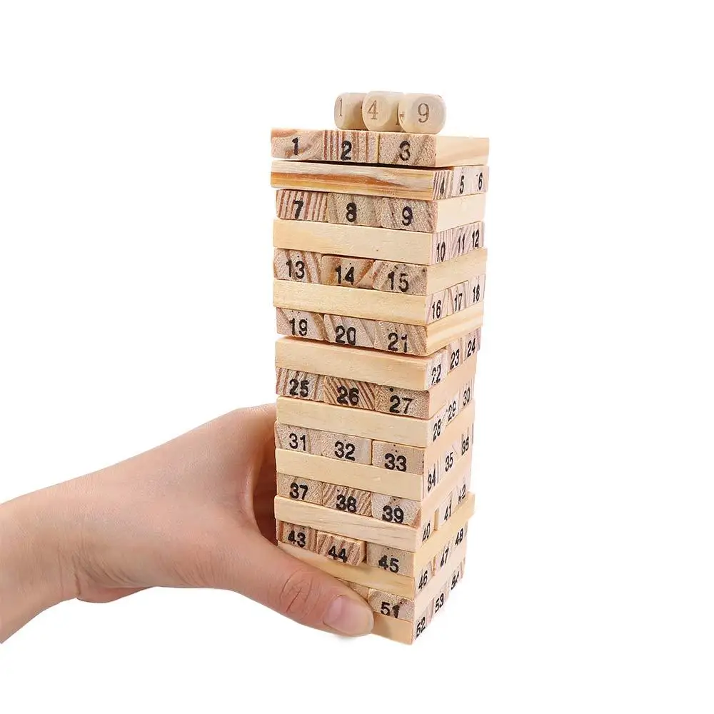 Blocchi Giocattolo Intelligenza Puzzle Blocco di legno Torre impilabile Blocco di costruzione digitale Giocattoli per l'educazione precoce Blocchi di costruzione Giocattolo