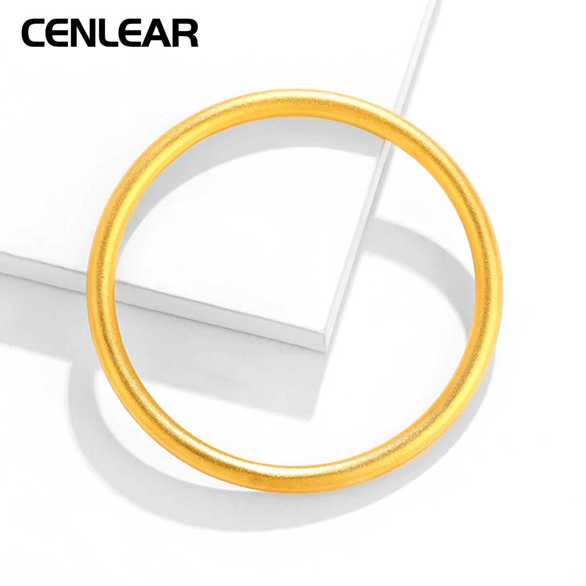 

CENLEAR 925 пробы серебряный глянцевый женский браслет с 24-каратным золотым покрытием, модный ретро твердый браслет