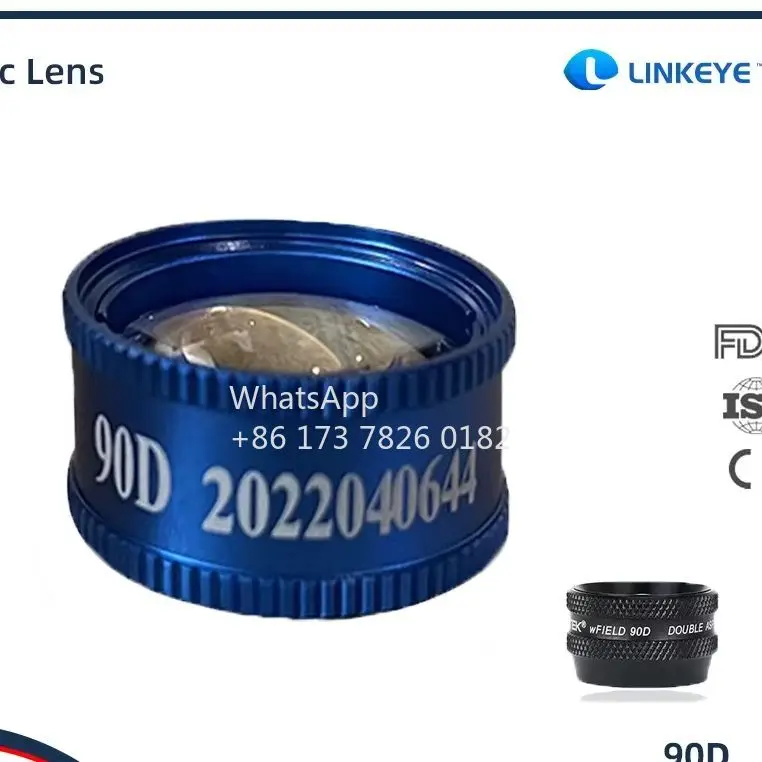 Optical Instrument Lens 90D Slit Lamp Examination Fundus Aspherical Retinal Lens Ophthalmological Diagnosis