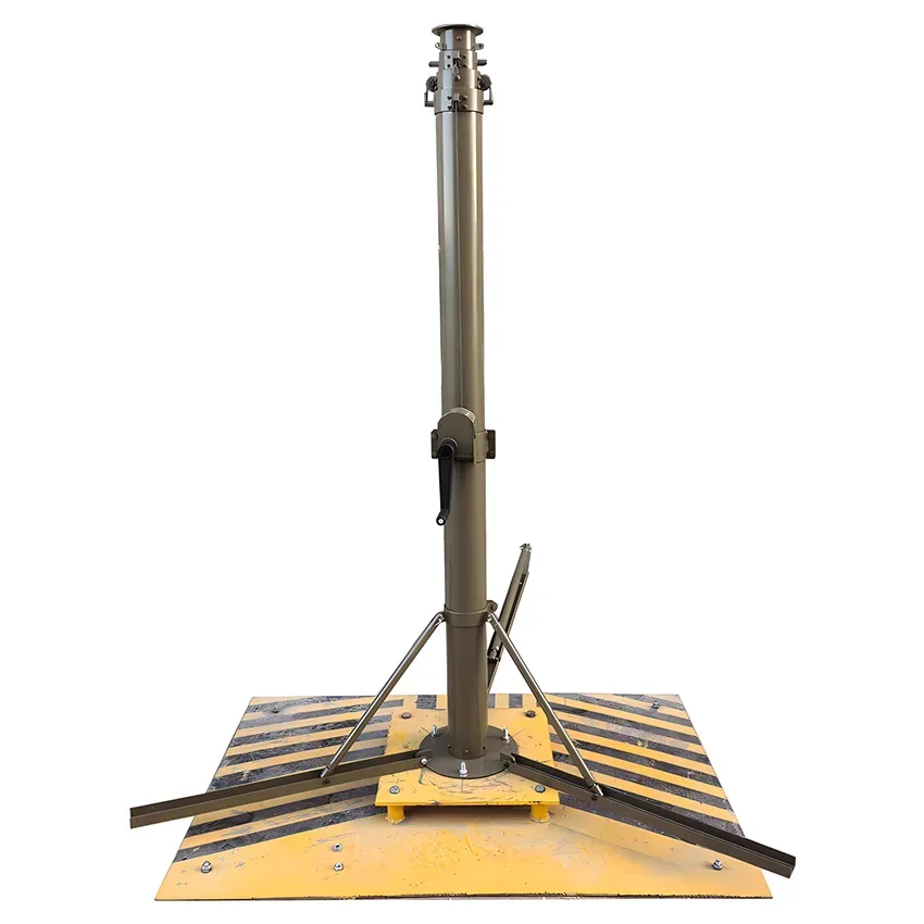 Aluminum hf vhf uhf Communication Wireless Antenna Telescopic Mast 8m with Manual Cranking System