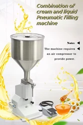 A02 Full Pneumatic Cream Beverage Paste Liquid Filling Machine Quantitative High Precision Filling