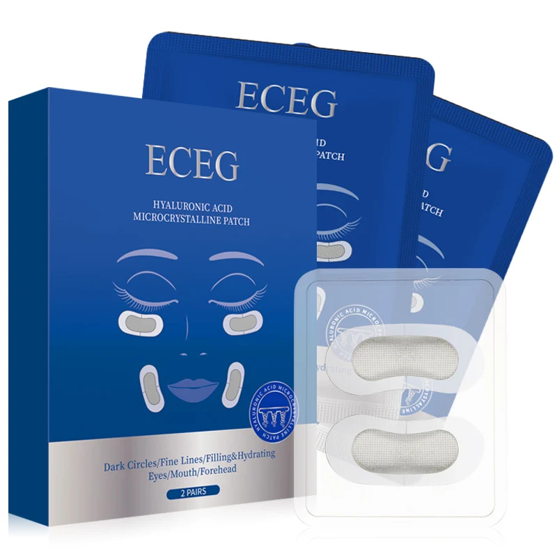 

ECEG 1/2 Pairs Infusion Overnight Micro Mask Hyaluronic Acid Microneedle Patches lessen Fine Lines Wrinkles Discolouration