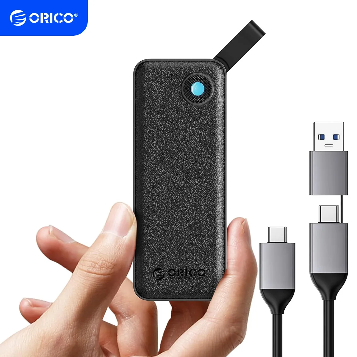 ORICO 1TB External SSD External Solid State Drives, Slim Design Compact with 2 in 1 USB C & USB A Cable for Smartphone PC Tablet