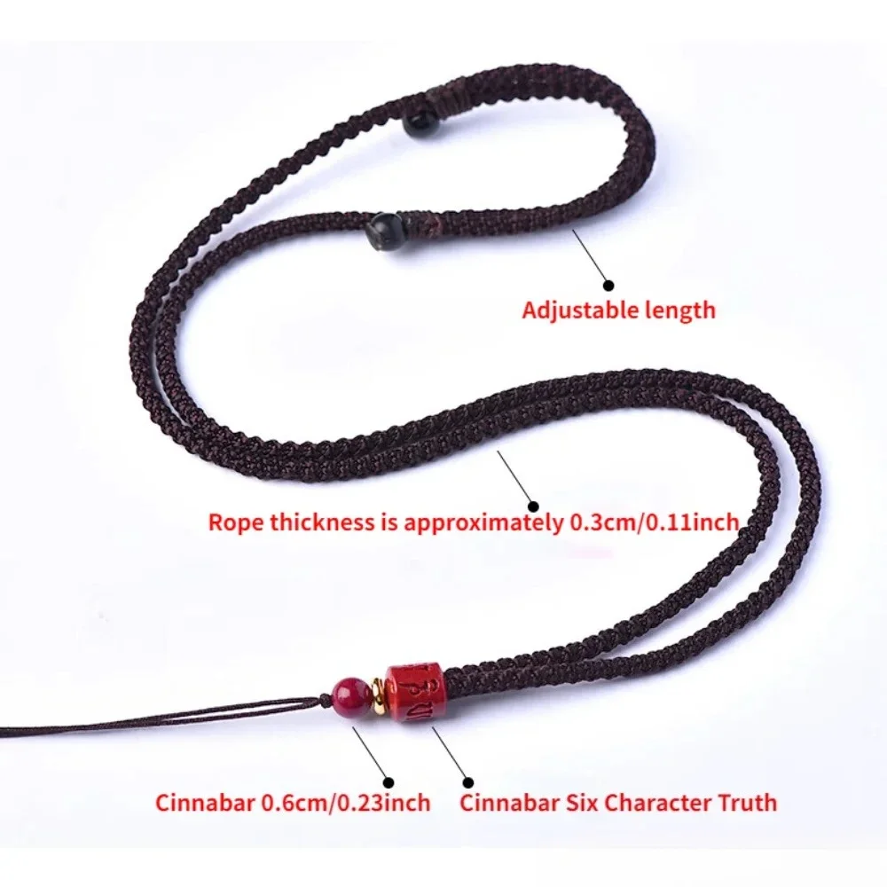 New Cinnabar Adjustable Choke Necklace Authentic 3-color DIY Handmade Knot Rope Jewelry Manufacturing Supplies Wholesale