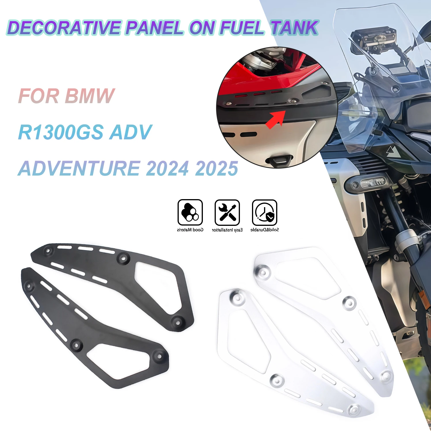 

Accessories Moto Side Tank Rack For BMW R1300GS R 1300 GS Adventure 2024 2025 2026 Fuel Tank Cover GS1300 ADV Tank Shelve
