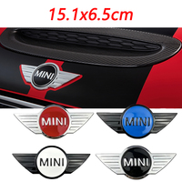 15.1x6.5cm MINI Cooper JCW Car Rear Front Badge Cover Emblem for F54 F55 F56 F60 R50 R52 R53 R56 R57 R58 R60 CLUBMAN COUNTRYMAN