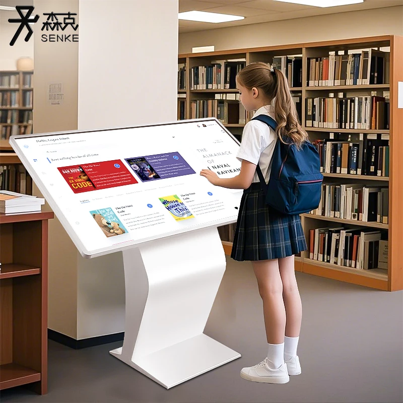 

21.5 32 43 50 55 Inch Digital Touch Screen Library Book Kiosk Library-kiosk Self Service Library Information Kiosk