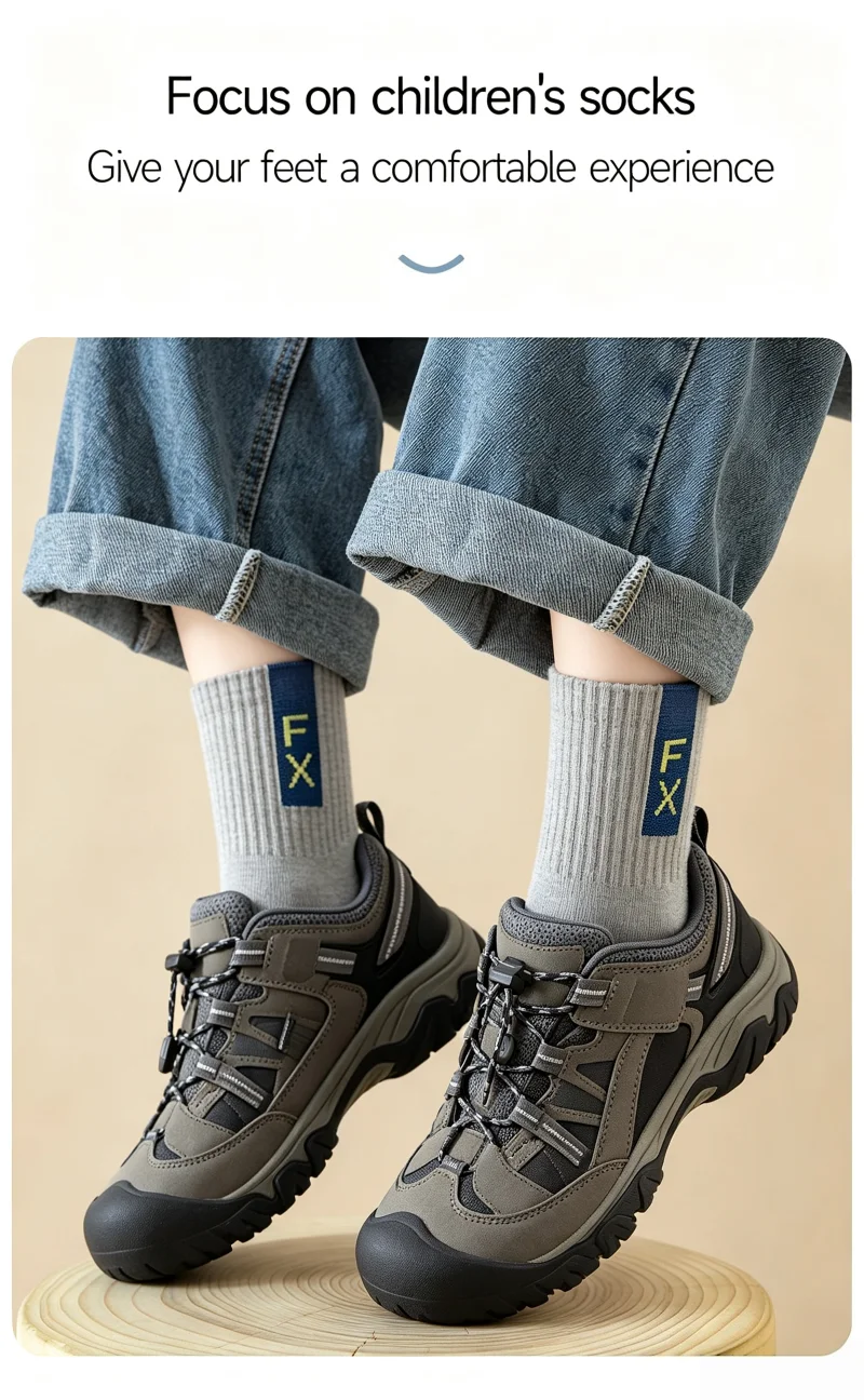 5 Paar Babysocken Frühling Herbst Neue Baumwollsocken Kinder Sportsocken 1-14T Jungen Buchstabenmuster – Detail 2