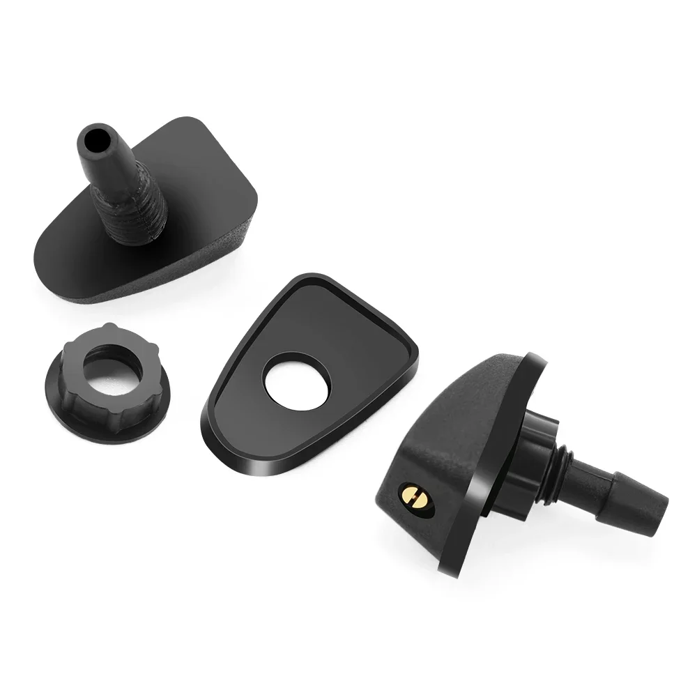 2 Pcs/Set Car Universal Front Windshield Wiper Nozzle Jet Sprayer Kits Sprinkler Water Fan Spout Cover Washer Outlet Adjustment