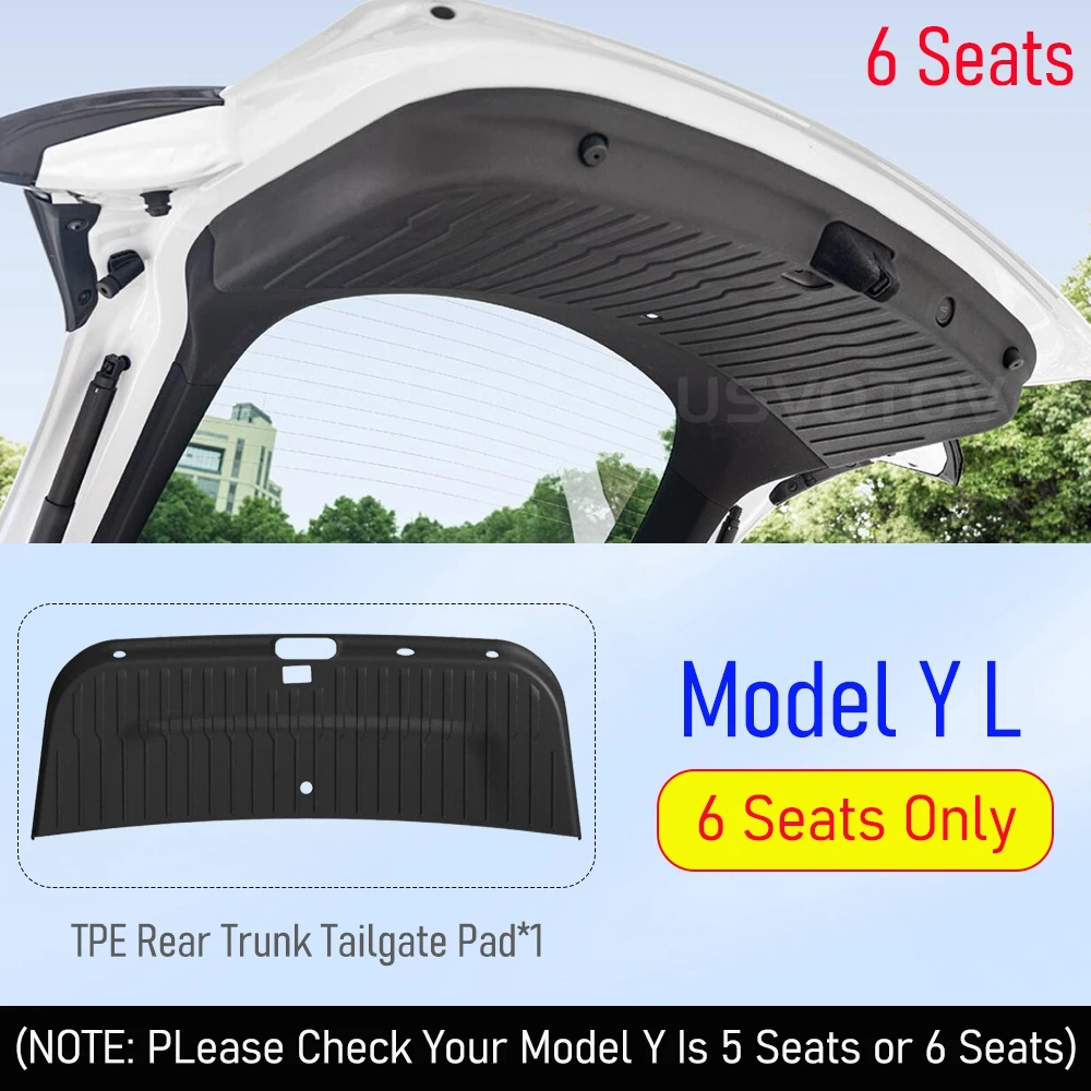for 2025 2026 Tesla Model Y Juniper Model Y L YL Trunk Mat Cargo Liner All Weather Rear Trunk Tailgate Mats Pad Trim Accessories