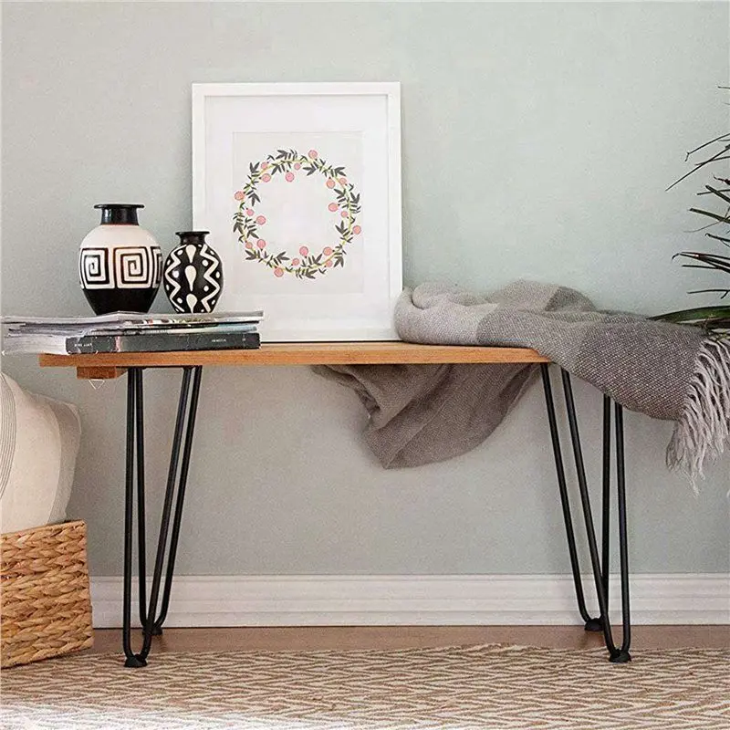 【سعر السعر!】30 قطعة دبوس الشعر الساق حامي قدم طاولة القهوة المعدنية الساق قدم ل 10-12 مللي متر دبوس الشعر أرجل الطاولة لتقوم بها بنفسك لوازم الأثاث