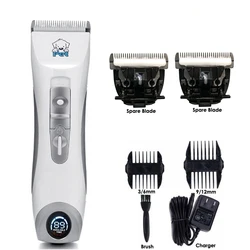 CP9600 Pet Clipper Professional LCD Screen Cat Dog Clippers Electrical Grooming Trimmer Animals Rechargeable Haircut Machine