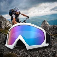 Cycling Goggles Windproof Motorcycle Glasses Anti-Fog Cycling Sunglasses UV Protection for Winter Outdoor Sport