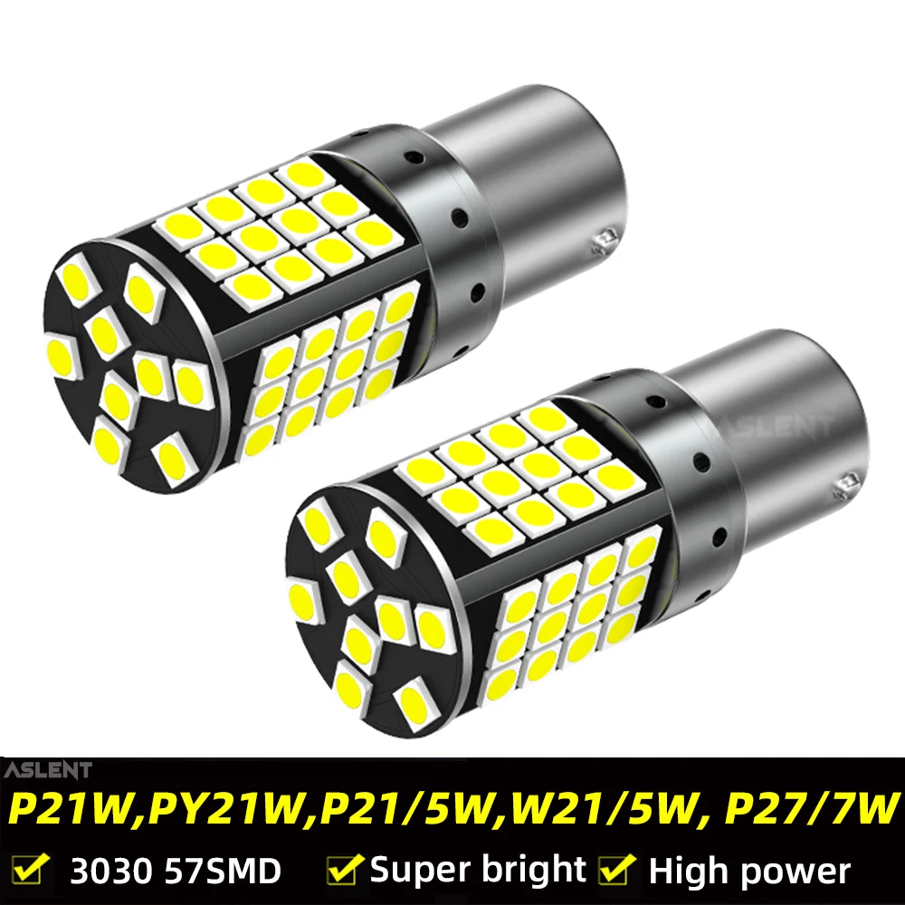 

2pcs 1156 BA15S P21W BAU15S PY21W 7443 W21/5W T20 7440 W21W WY21W 3157 T25 1157 P21/5W BAY15D Car Led Brake Reverse Parking Lamp