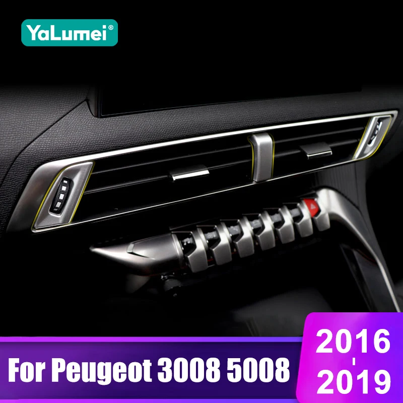 

For Peugeot 3008 5008 GT 2017 2018 2019 3008GT 5008GT Car Central Control Air Conditioning Vent Outlet Cover Accessories