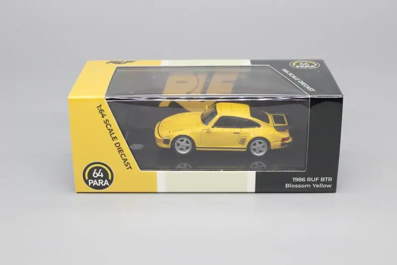 PARA64-Porsche 911 RUF BTR amarelo coleção limitada de modelos de carros de liga de fundição, 1:64