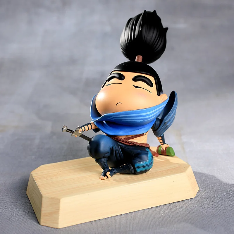 Neue lol Liga der Legenden Yasuo Samurai Peripherie Figur schöne Version Puppe Spielzeug Modell Ornamente Desktop Ornament Farbbox GIF