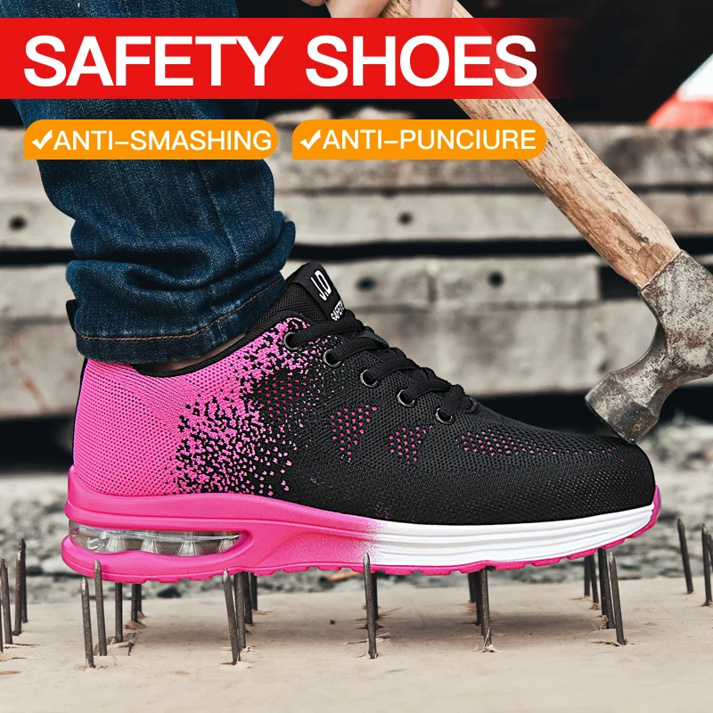 

work safety shoes High quality Wear anti-crush anti-puncture womens Men's sneakers Fashion Couple casual sports shoes mens shoes