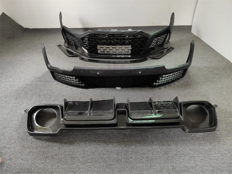 High Quality Resin Primer Carbon Fiber Old Model Modified New Front Bumper Front Lip Rear Bumper Diffuser For Audi R8 Body Kit