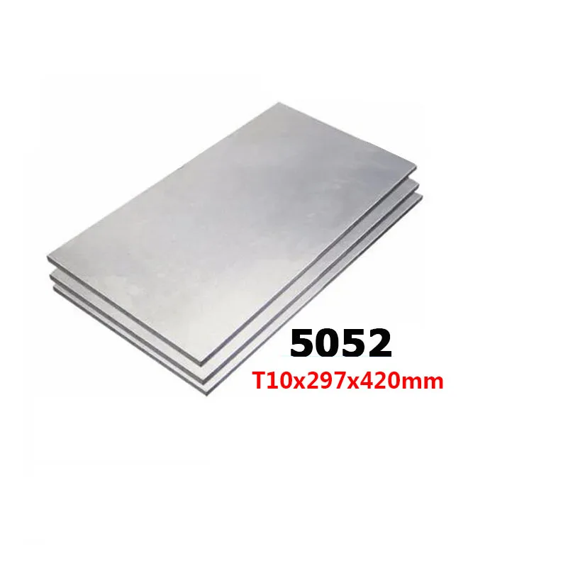 

3D-лист из алюминия 5052 высокого качества, плоский, серебристый, анодированный, толщина 10 мм, 297x420 мм